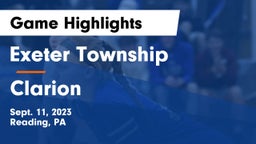 Exeter Township  vs Clarion  Game Highlights - Sept. 11, 2023