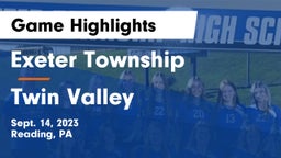 Exeter Township  vs Twin Valley  Game Highlights - Sept. 14, 2023