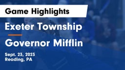 Exeter Township  vs Governor Mifflin   Game Highlights - Sept. 23, 2023
