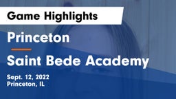 Princeton  vs Saint Bede Academy Game Highlights - Sept. 12, 2022