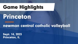 Princeton  vs newman central catholic volleyball Game Highlights - Sept. 14, 2023