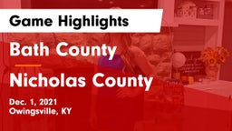 Bath County  vs Nicholas County  Game Highlights - Dec. 1, 2021