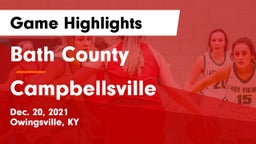 Bath County  vs Campbellsville  Game Highlights - Dec. 20, 2021