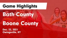 Bath County  vs Boone County  Game Highlights - Dec. 22, 2021