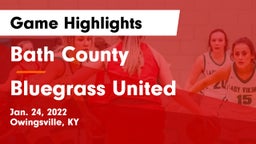 Bath County  vs Bluegrass United Game Highlights - Jan. 24, 2022