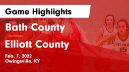 Bath County  vs Elliott County Game Highlights - Feb. 7, 2022