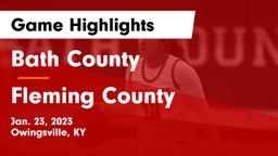 Bath County  vs Fleming County  Game Highlights - Jan. 23, 2023