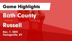 Bath County  vs Russell  Game Highlights - Dec. 7, 2023