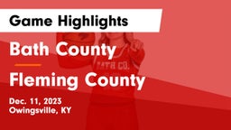 Bath County  vs Fleming County  Game Highlights - Dec. 11, 2023