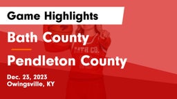 Bath County  vs Pendleton County  Game Highlights - Dec. 23, 2023