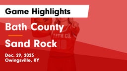 Bath County  vs Sand Rock  Game Highlights - Dec. 29, 2023