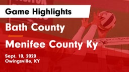 Bath County  vs Menifee County Ky Game Highlights - Sept. 10, 2020