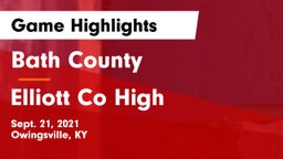 Bath County  vs Elliott Co High  Game Highlights - Sept. 21, 2021