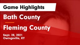 Bath County  vs Fleming County  Game Highlights - Sept. 28, 2021
