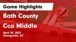 Bath County  vs Cca Middle Game Highlights - April 28, 2022