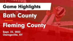 Bath County  vs Fleming County  Game Highlights - Sept. 22, 2022