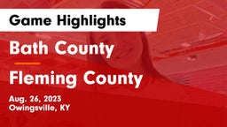 Bath County  vs Fleming County  Game Highlights - Aug. 26, 2023