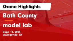 Bath County  vs model lab  Game Highlights - Sept. 11, 2023