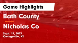 Bath County  vs Nicholas Co  Game Highlights - Sept. 19, 2023