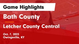 Bath County  vs Letcher County Central  Game Highlights - Oct. 7, 2023