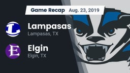 Recap: Lampasas  vs. Elgin  2019