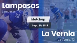 Matchup: Lampasas  vs. La Vernia  2019