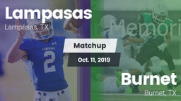 Matchup: Lampasas  vs. Burnet  2019