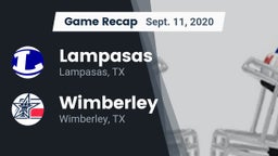 Recap: Lampasas  vs. Wimberley  2020