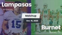 Matchup: Lampasas  vs. Burnet  2020