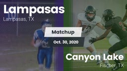 Matchup: Lampasas  vs. Canyon Lake  2020