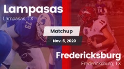 Matchup: Lampasas  vs. Fredericksburg  2020