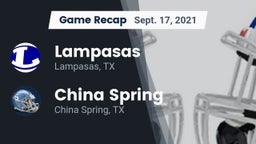 Recap: Lampasas  vs. China Spring  2021