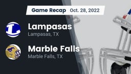 Recap: Lampasas  vs. Marble Falls  2022