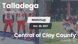 Matchup: Talladega High vs. Central  of Clay County 2017