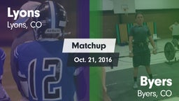 Matchup: Lyons  vs. Byers  2016