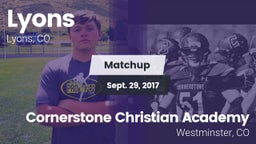 Matchup: Lyons  vs. Cornerstone Christian Academy 2017