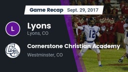 Recap: Lyons  vs. Cornerstone Christian Academy 2017