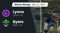 Recap: Lyons  vs. Byers  2017