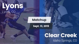 Matchup: Lyons  vs. Clear Creek  2019