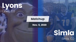 Matchup: Lyons  vs. Simla  2020