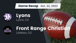 Recap: Lyons  vs. Front Range Christian  2022