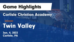 Carlisle Christian Academy  vs Twin Valley Game Highlights - Jan. 4, 2022