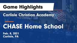 Carlisle Christian Academy  vs CHASE Home School Game Highlights - Feb. 8, 2021