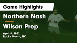 Northern Nash  vs Wilson Prep Game Highlights - April 8, 2022