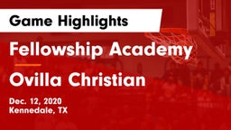 Fellowship Academy vs Ovilla Christian  Game Highlights - Dec. 12, 2020