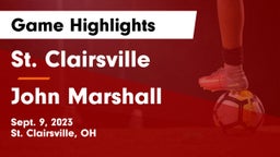 St. Clairsville  vs John Marshall  Game Highlights - Sept. 9, 2023