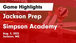 Jackson Prep  vs Simpson Academy Game Highlights - Aug. 3, 2023