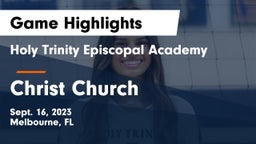 Holy Trinity Episcopal Academy vs Christ Church Game Highlights - Sept. 16, 2023