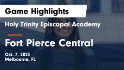 Holy Trinity Episcopal Academy vs Fort Pierce Central Game Highlights - Oct. 7, 2023