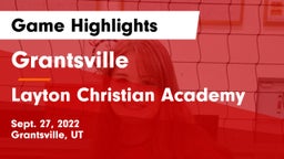 Grantsville  vs Layton Christian Academy  Game Highlights - Sept. 27, 2022